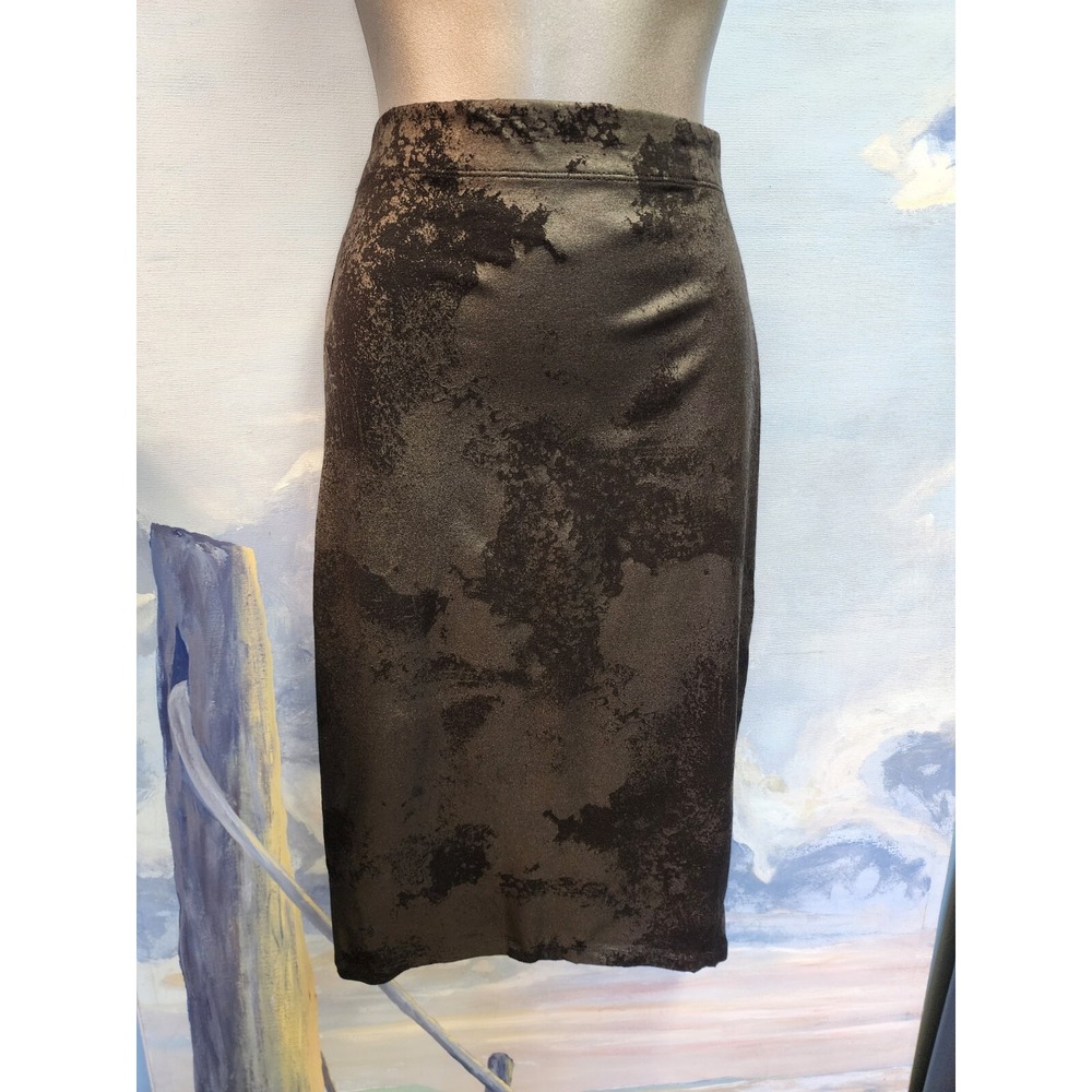 MR. CAT By Isabel De Pedro NEW SZ 8 Metallic Stretch Pencil Skirt  STUNNING!